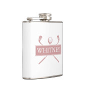 Gepersonaliseerde naam Dusty Roos Clubs en Ball Heupfles (Rechts)