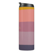 Gepersonaliseerde naam Earth Minimalist Color Bloc Thermosbeker (Geroteerd rechts)