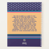 Gepersonaliseerde naam Een woord  bloemenstreep Planner (Achterkant)