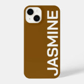 Gepersonaliseerde naam Eenvoudig Minimaal Monogram iPhone Hoesje (Achterkant)