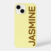 Gepersonaliseerde naam Eenvoudig Minimaal Monogram iPhone Hoesje (Achterkant)