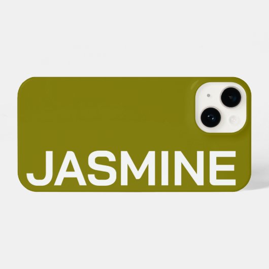 Gepersonaliseerde naam Eenvoudig Minimaal Monogram iPhone Hoesje (Achterkant horizontaal)