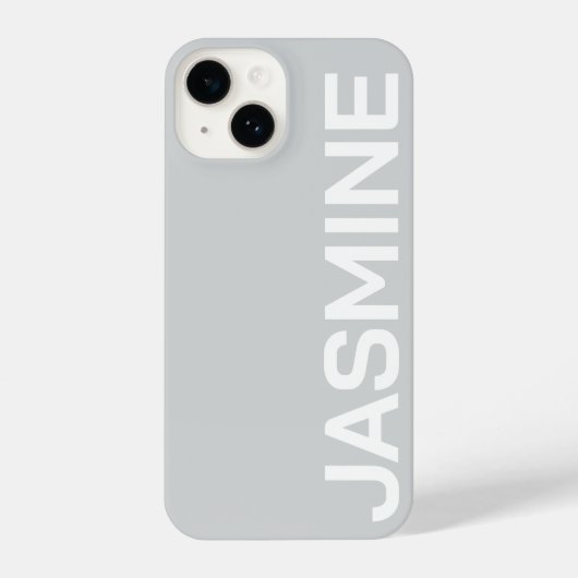 Gepersonaliseerde naam Eenvoudig Minimaal Monogram iPhone Hoesje (Achterkant)