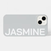 Gepersonaliseerde naam Eenvoudig Minimaal Monogram iPhone Hoesje (Achterkant horizontaal)