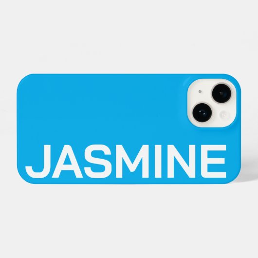 Gepersonaliseerde naam Eenvoudig Minimaal Monogram iPhone Hoesje (Achterkant horizontaal)