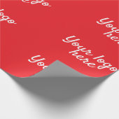 Gepersonaliseerde naam Eenvoudig stijlvol Uw logo  Cadeaupapier (Hoek)