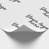 Gepersonaliseerde naam Eenvoudig stijlvol Uw logo Cadeaupapier (Hoek)