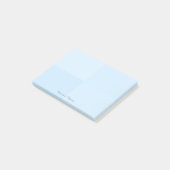 Gepersonaliseerde naam Eenvoudige moderne blauwe v Post-it® Notes (Schuin)