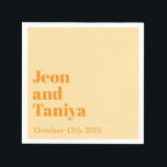 Gepersonaliseerde Naam Eenvoudige Moderne Minimaal Servet<br><div class="desc">Gepersonaliseerde naam Eenvoudig Modern MInimal Wedding Napkins voeg hier jouw naam toe.</div>