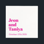 Gepersonaliseerde Naam Eenvoudige Moderne Minimaal Servet<br><div class="desc">Gepersonaliseerde naam Eenvoudig Modern MInimal Wedding Napkins voeg hier jouw naam toe.</div>