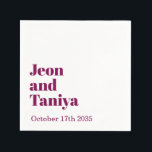 Gepersonaliseerde Naam Eenvoudige Moderne Minimaal Servet<br><div class="desc">Gepersonaliseerde naam Eenvoudig Modern MInimal Wedding Napkins voeg hier jouw naam toe.</div>