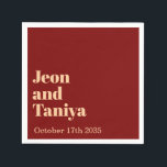 Gepersonaliseerde naam Eenvoudige moderne minimale Servet<br><div class="desc">Gepersonaliseerde naam Eenvoudige Moderne Minimale Trouwservetten Voeg hier jouw naam toe.</div>