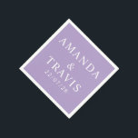 Gepersonaliseerde naam Eenvoudige moderne minimale Servet<br><div class="desc">Gepersonaliseerde Naam Eenvoudige Moderne Minimale Bruiloftspapier servetten.</div>