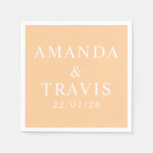 Gepersonaliseerde naam Eenvoudige moderne minimale Servet (Voorkant)