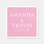 Gepersonaliseerde naam Eenvoudige moderne minimale Servet (Voorkant)