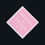 Gepersonaliseerde naam Eenvoudige moderne minimale Servet<br><div class="desc">Gepersonaliseerde Naam Eenvoudige Moderne Minimale Bruiloftspapier servetten.</div>