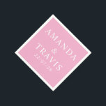 Gepersonaliseerde naam Eenvoudige moderne minimale Servet<br><div class="desc">Gepersonaliseerde Naam Eenvoudige Moderne Minimale Bruiloftspapier servetten.</div>