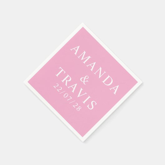 Gepersonaliseerde naam Eenvoudige moderne minimale Servet (Hoek)