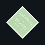 Gepersonaliseerde naam Eenvoudige moderne minimale Servet<br><div class="desc">Gepersonaliseerde Naam Eenvoudige Moderne Minimale Bruiloftspapier servetten.</div>