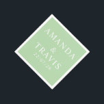 Gepersonaliseerde naam Eenvoudige moderne minimale Servet<br><div class="desc">Gepersonaliseerde Naam Eenvoudige Moderne Minimale Bruiloftspapier servetten.</div>