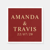 Gepersonaliseerde naam Eenvoudige moderne minimale Servet (Voorkant)