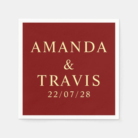 Gepersonaliseerde naam Eenvoudige moderne minimale Servet (Voorkant)