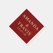 Gepersonaliseerde naam Eenvoudige moderne minimale Servet (Hoek)