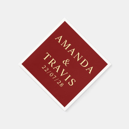 Gepersonaliseerde naam Eenvoudige moderne minimale Servet (Hoek)