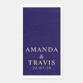 Gepersonaliseerde naam Eenvoudige moderne minimale Servet (Voorkant)