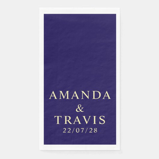 Gepersonaliseerde naam Eenvoudige moderne minimale Servet (Voorkant)