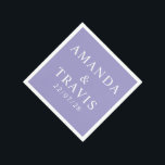 Gepersonaliseerde naam Eenvoudige moderne minimale Servet<br><div class="desc">Gepersonaliseerde Naam Eenvoudige Moderne Minimale Bruiloftspapier servetten.</div>