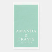 Gepersonaliseerde naam Eenvoudige moderne minimale Servet (Voorkant)