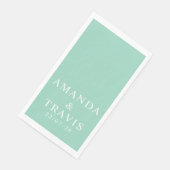 Gepersonaliseerde naam Eenvoudige moderne minimale Servet (Hoek)