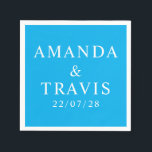 Gepersonaliseerde naam Eenvoudige moderne minimale Servet<br><div class="desc">Gepersonaliseerde Naam Eenvoudige Moderne Minimale Bruiloftspapier servetten.</div>