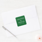 Gepersonaliseerde naam Eenvoudige moderne minimale Vierkante Sticker (Envelop)