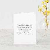 Gepersonaliseerde naam Eenvoudige schrijfmachine H Kaart (Gele Bloem)