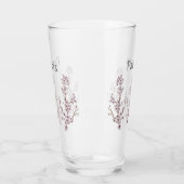 Gepersonaliseerde naam Elegant Cherry Blossoms Roz Glas (Links)