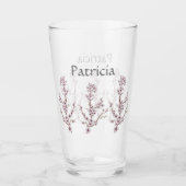 Gepersonaliseerde naam Elegant Cherry Blossoms Roz Glas (Voorkant)