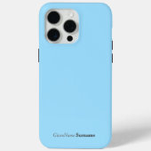 Gepersonaliseerde naam Elegant Eenvoudig Lichtblau Case-Mate iPhone Case (Achterkant)
