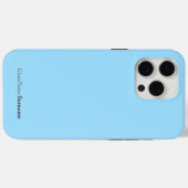 Gepersonaliseerde naam Elegant Eenvoudig Lichtblau Case-Mate iPhone Case (Achterkant (horizontaal))