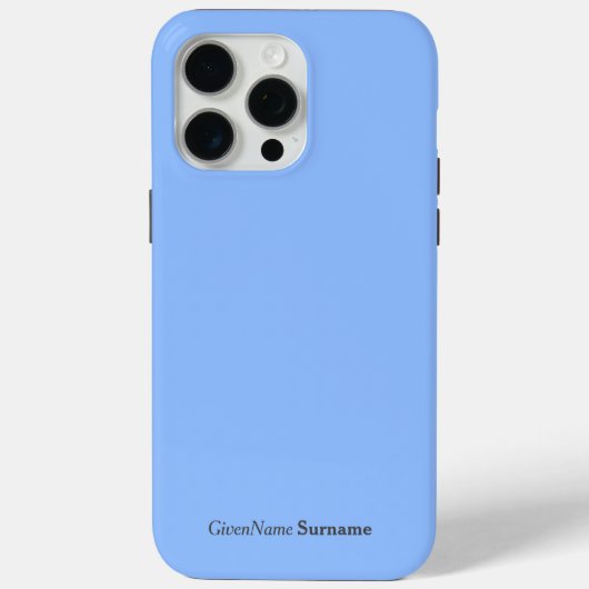 Gepersonaliseerde naam Elegant Eenvoudig Pastel Bl Case-Mate iPhone Case (Achterkant)