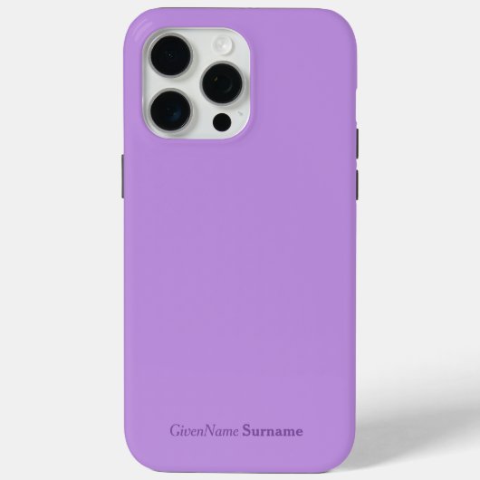 Gepersonaliseerde naam Elegant Eenvoudige Lavendel Case-Mate iPhone Case (Achterkant)