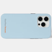 Gepersonaliseerde naam Elegant koraal blauw grijs Case-Mate iPhone Case (Achterkant (horizontaal))