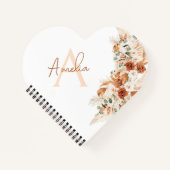 Gepersonaliseerde naam Elegant Modern Script Initi Notitieboek (Voorkant)