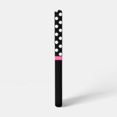 Gepersonaliseerde naam Elegant Pink Bow Samsung Galaxy Hoesje (Linkerkant)