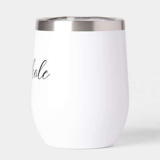 Gepersonaliseerde naam Elegant Script Typografie M (Achterkant)