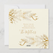 Gepersonaliseerde naam Elegant Unique Merry Christ Feestdagenkaart (Achterkant)