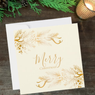 Gepersonaliseerde naam Elegant Unique Merry Christ Feestdagenkaart