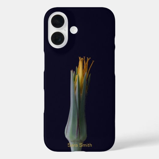 Gepersonaliseerde Naam Elegante Bloemen Moderne Wi Case-Mate iPhone Case (Achterkant)