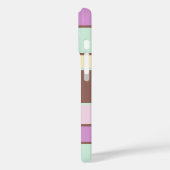 Gepersonaliseerde naam Elegante moderne pastelstre Case-Mate iPhone Case (Achterkant / Links)